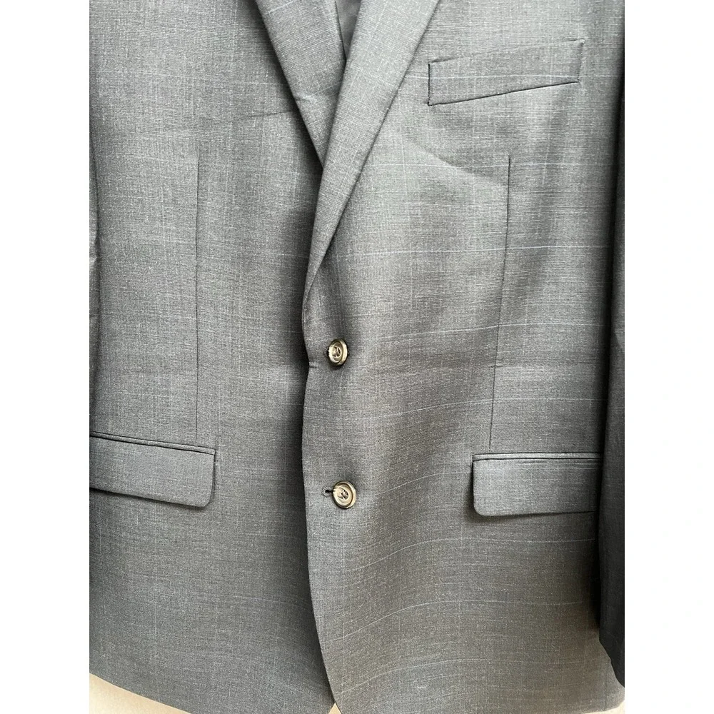 Lauren Ralph Lauren Mens Black Blazer Jacket 44R and Pants  36x34 100% Wool